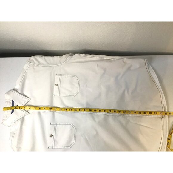 ROUNDTREE & YORKE CASUAL- MENS COTTON LONG SLEEVE BUTTON FRONT SHIRT SIZE LARGE - Picture 7 of 7